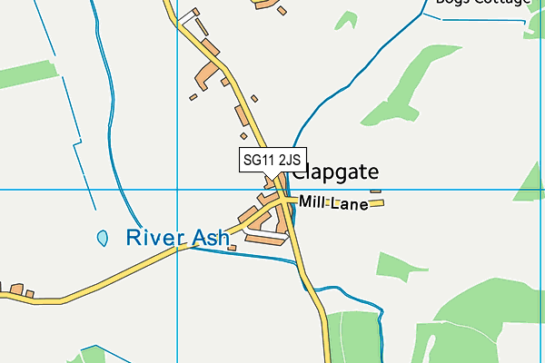 SG11 2JS map - OS VectorMap District (Ordnance Survey)