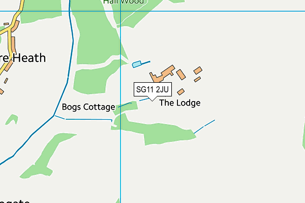 SG11 2JU map - OS VectorMap District (Ordnance Survey)