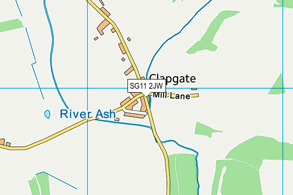 SG11 2JW map - OS VectorMap District (Ordnance Survey)