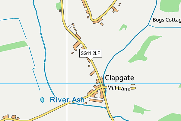 SG11 2LF map - OS VectorMap District (Ordnance Survey)