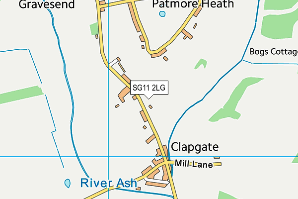 SG11 2LG map - OS VectorMap District (Ordnance Survey)