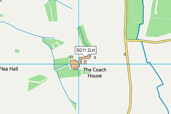 SG11 2LH map - OS VectorMap District (Ordnance Survey)