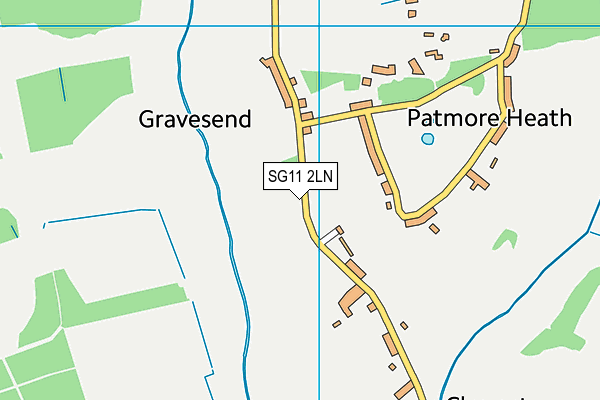 SG11 2LN map - OS VectorMap District (Ordnance Survey)