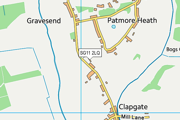 SG11 2LQ map - OS VectorMap District (Ordnance Survey)