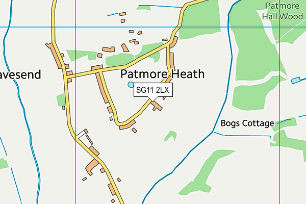 SG11 2LX map - OS VectorMap District (Ordnance Survey)