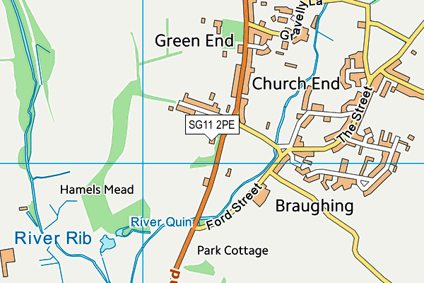 SG11 2PE map - OS VectorMap District (Ordnance Survey)