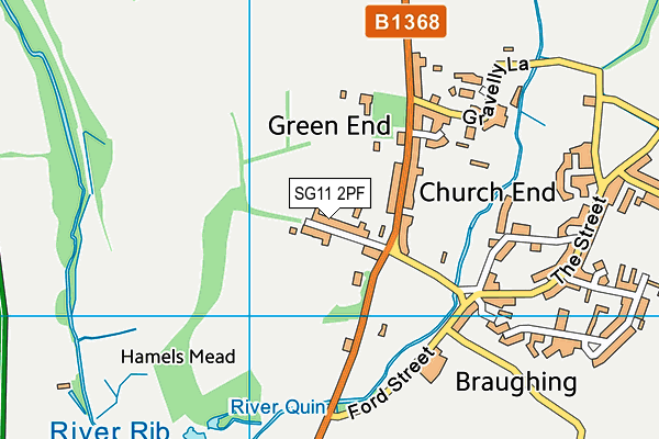 SG11 2PF map - OS VectorMap District (Ordnance Survey)