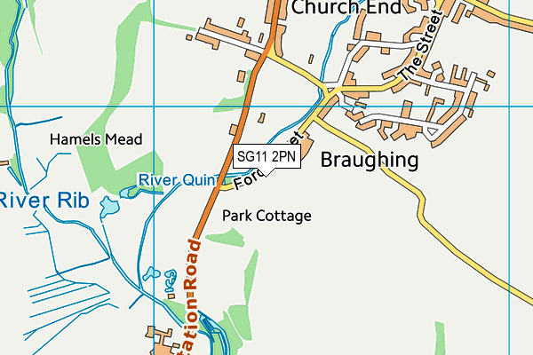 SG11 2PN map - OS VectorMap District (Ordnance Survey)