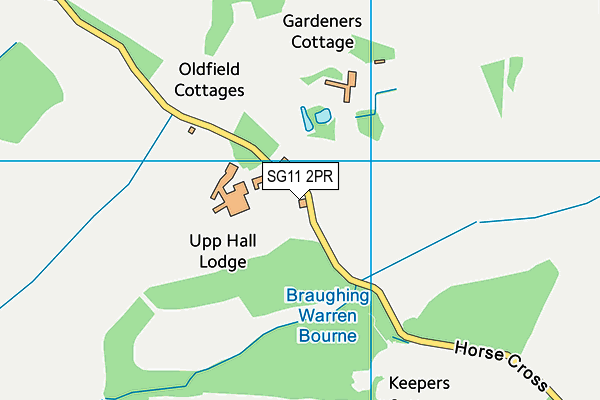 SG11 2PR map - OS VectorMap District (Ordnance Survey)