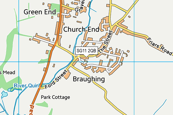 SG11 2QB map - OS VectorMap District (Ordnance Survey)