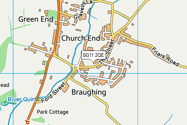 SG11 2QE map - OS VectorMap District (Ordnance Survey)