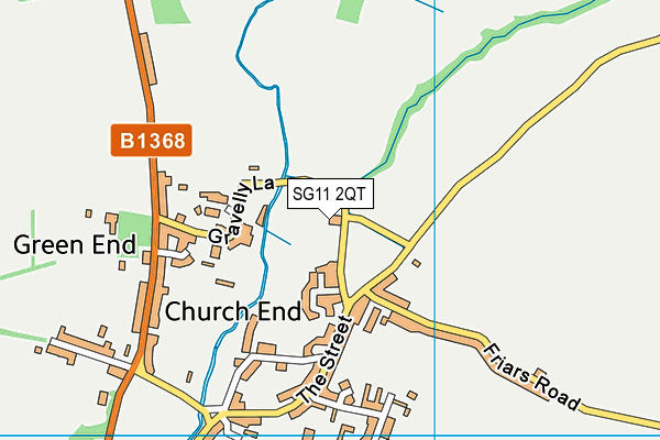 SG11 2QT map - OS VectorMap District (Ordnance Survey)