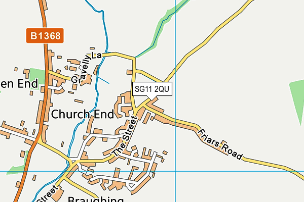 SG11 2QU map - OS VectorMap District (Ordnance Survey)