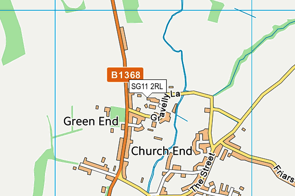 SG11 2RL map - OS VectorMap District (Ordnance Survey)