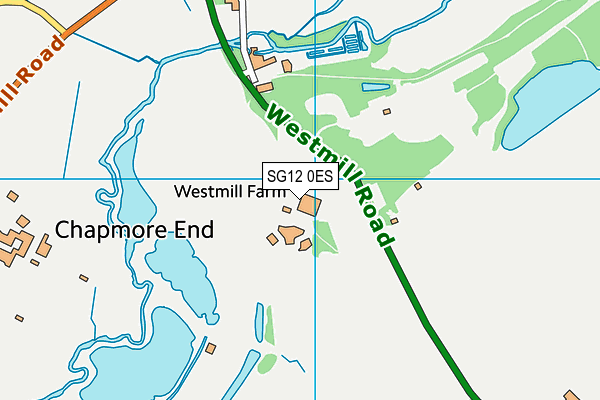 SG12 0ES map - OS VectorMap District (Ordnance Survey)