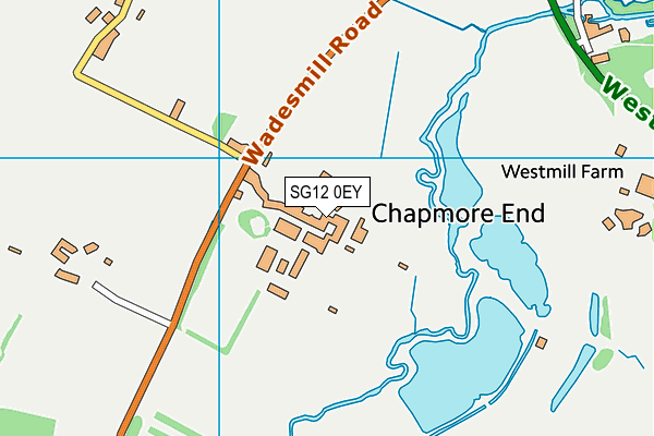 SG12 0EY map - OS VectorMap District (Ordnance Survey)