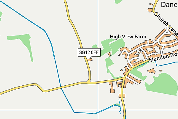 SG12 0FF map - OS VectorMap District (Ordnance Survey)