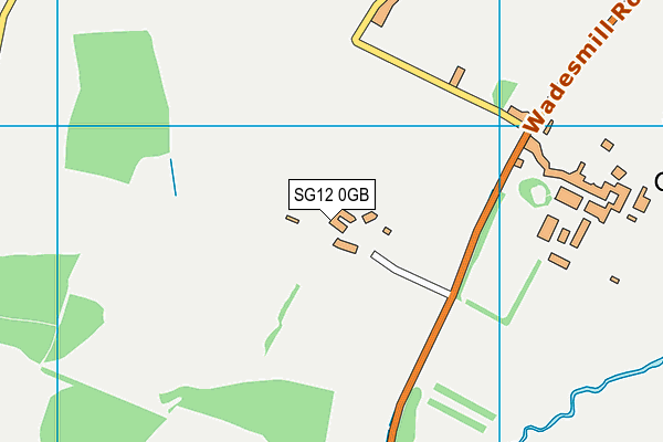 SG12 0GB map - OS VectorMap District (Ordnance Survey)