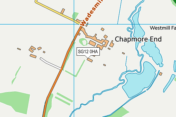 SG12 0HA map - OS VectorMap District (Ordnance Survey)