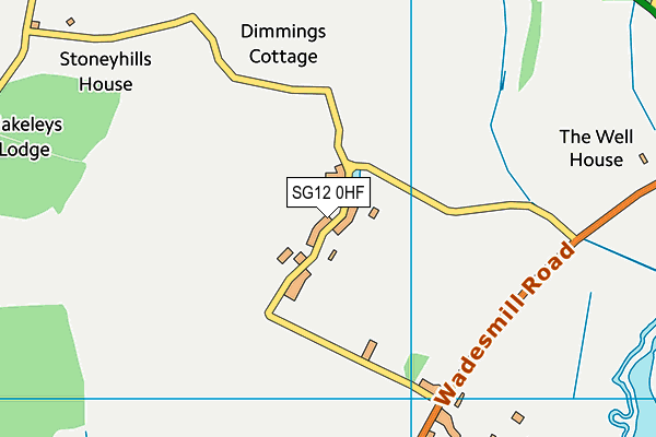 SG12 0HF map - OS VectorMap District (Ordnance Survey)