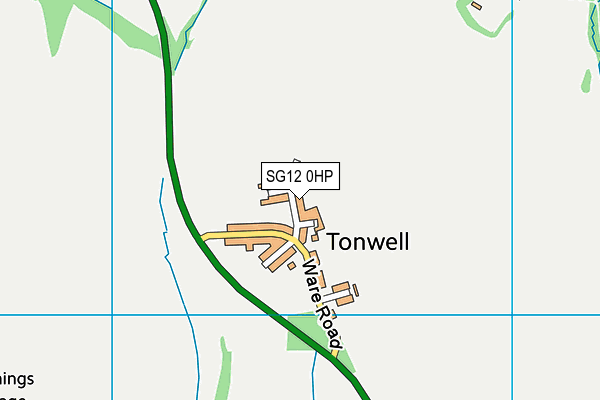 SG12 0HP map - OS VectorMap District (Ordnance Survey)