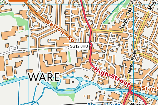 SG12 0HU map - OS VectorMap District (Ordnance Survey)