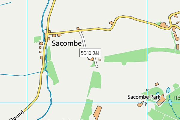 SG12 0JJ map - OS VectorMap District (Ordnance Survey)