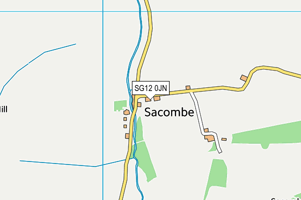 SG12 0JN map - OS VectorMap District (Ordnance Survey)