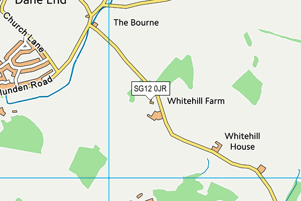 SG12 0JR map - OS VectorMap District (Ordnance Survey)