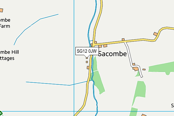 SG12 0JW map - OS VectorMap District (Ordnance Survey)