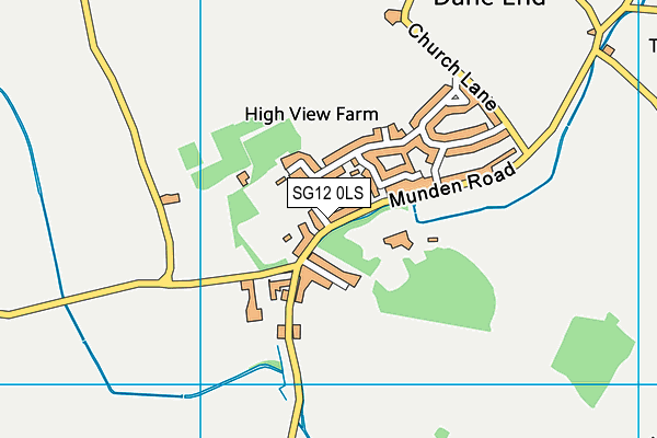 SG12 0LS map - OS VectorMap District (Ordnance Survey)