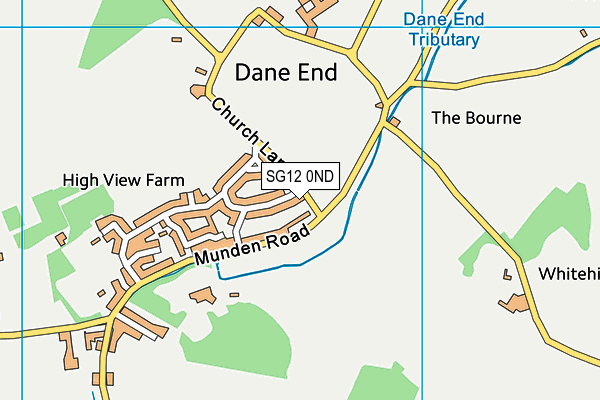 SG12 0ND map - OS VectorMap District (Ordnance Survey)