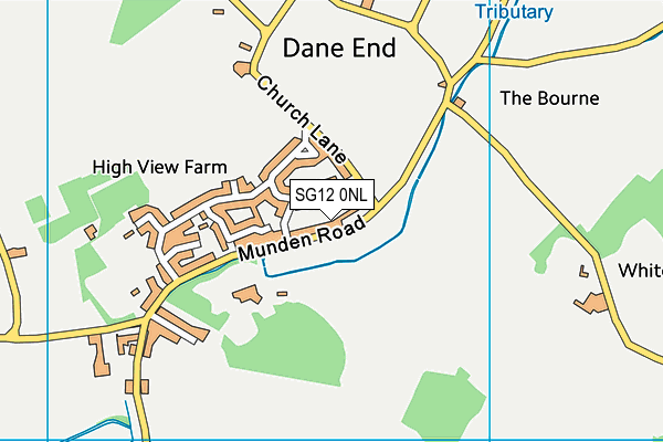 SG12 0NL map - OS VectorMap District (Ordnance Survey)