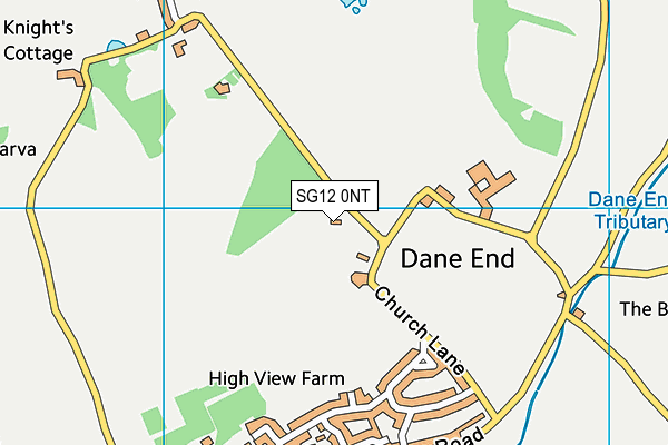 SG12 0NT map - OS VectorMap District (Ordnance Survey)