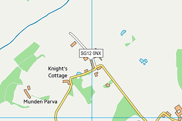 SG12 0NX map - OS VectorMap District (Ordnance Survey)