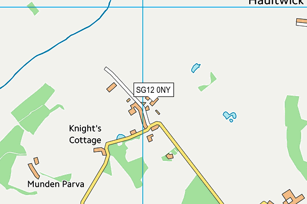 Little Munden Cricket Club map (SG12 0NY) - OS VectorMap District (Ordnance Survey)