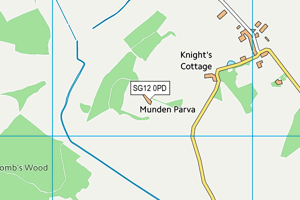 SG12 0PD map - OS VectorMap District (Ordnance Survey)