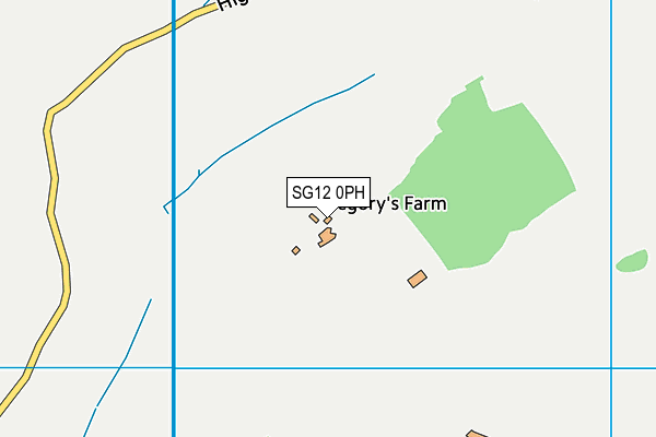SG12 0PH map - OS VectorMap District (Ordnance Survey)