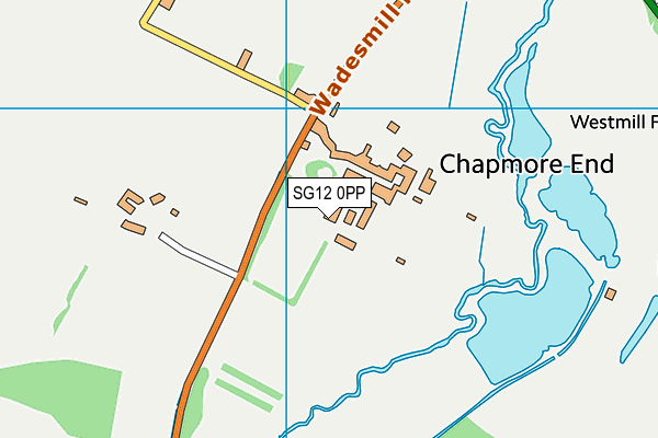 SG12 0PP map - OS VectorMap District (Ordnance Survey)