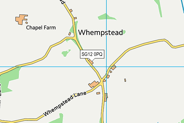SG12 0PQ map - OS VectorMap District (Ordnance Survey)