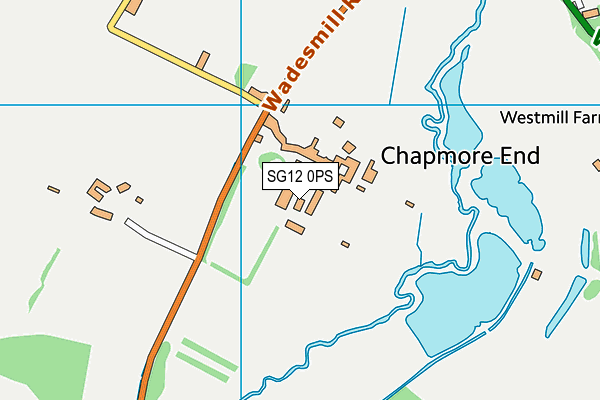 Crouchfields map (SG12 0PS) - OS VectorMap District (Ordnance Survey)
