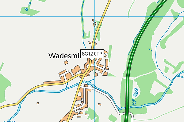 SG12 0TP map - OS VectorMap District (Ordnance Survey)