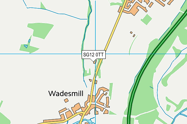 SG12 0TT map - OS VectorMap District (Ordnance Survey)