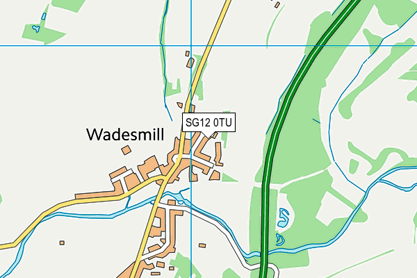 SG12 0TU map - OS VectorMap District (Ordnance Survey)