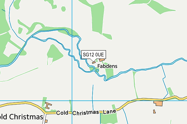 SG12 0UE map - OS VectorMap District (Ordnance Survey)