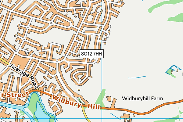 SG12 7HH map - OS VectorMap District (Ordnance Survey)