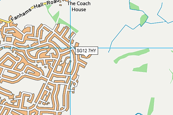 SG12 7HY map - OS VectorMap District (Ordnance Survey)