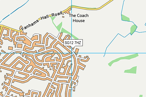 Priors Wood Primary School map (SG12 7HZ) - OS VectorMap District (Ordnance Survey)