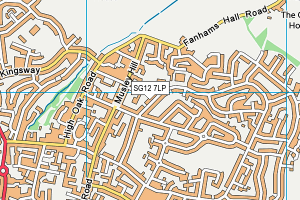 Larkspur Academy map (SG12 7LP) - OS VectorMap District (Ordnance Survey)