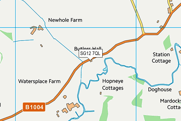 SG12 7QL map - OS VectorMap District (Ordnance Survey)